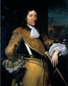Portrait Of A Soldier, 
Half-length, Wearing A Buff Surcoat And Breastplate And Holding A Baton