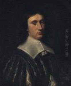 Portrait Of A Gentleman, Bust-length, In A Black Slasheddoublet by Pieter Nason