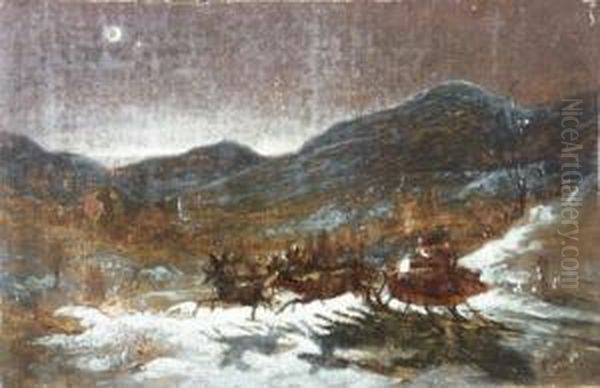 Father Christmas In A Winter Landscape - view 1