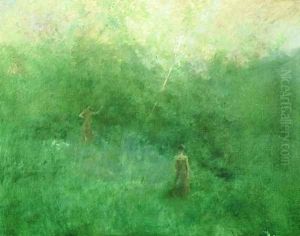 The White Birich by Thomas Wilmer Dewing