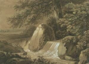 Landschaft Mit Uber Einen Felsen
Sturzenden Bach. Pinsel In Braun, Braun Laviert, Uber Bleistift, Mit
Deckweis Und Gelber Deckfarbe Gehoht, Auf Braunem Butten. 23,2 X 32 Cm.
Um 1800. Landschaft Mit Uber Einen Felsen
Sturzenden Bach. Pinsel In Braun, Braun Laviert, Uber Bleistift, Mit
Deckweis Und Gelber Deckfarbe Gehoht, Auf Braunem Butten. 23,2 X 32 Cm.
Um 1800.