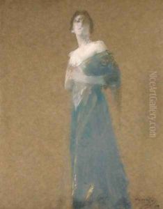 Woman in Blue, 1919 by Thomas Wilmer Dewing