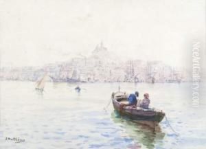 Barques Dans Le Port De Marseille by Louis Nattero