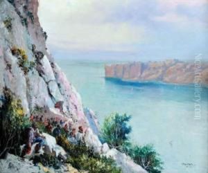 La Benediction Des Bateaux Dans La Baie De Cassis. by Louis Nattero