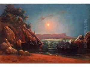 Crepuscule Sur Le Littoral Provencal by Louis Nattero