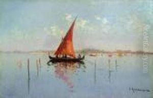 Barque A Venise. by Louis Nattero