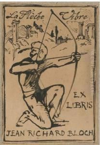Projet D'ex-libris De Jean-richard Bloch by Bernard Naudin