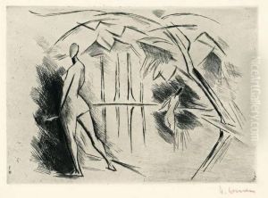 Badende by Heinrich Nauen