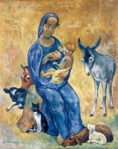 Madonna Mit Den Tieren by Heinrich Nauen