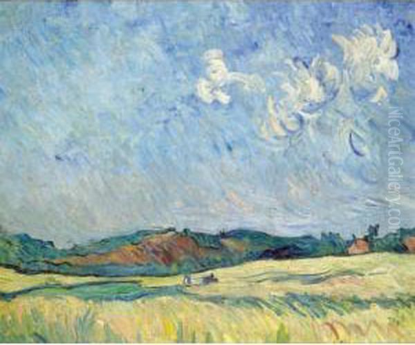Erntender Landwirt (farmer Harvesting) - view 1