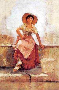 Florentine Flower Girl I by Frank Duveneck