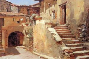 Italian Courtyard I by Frank Duveneck