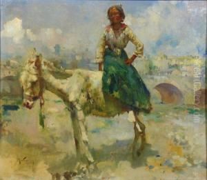 "gitana En Un Burro"