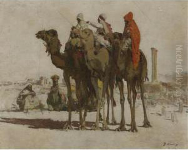 A Caravan In The Desert, Algeria - view 1