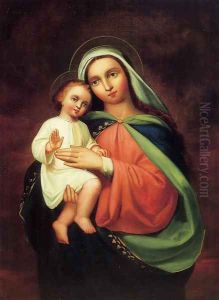 Madonna and Child by Frank Duveneck