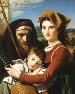 The Musician And Her Blind Father by Francois-Joseph Navez