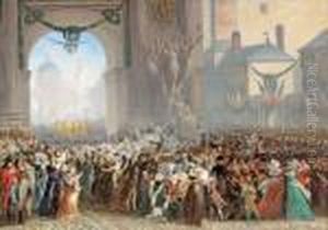 L'arrivee De Bonaparte A Milan by Joseph Navlet