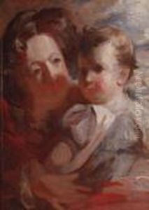 Portrait Of Mrs. Neagle And Her Son Garrett by John Neagle