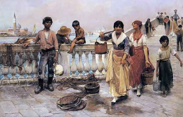 Water Carriers, Venice I by Frank Duveneck