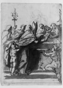Die Beschneidung Christi (verso: Knieender Jungling).