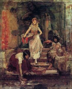 Washerwomen, Venice by Frank Duveneck