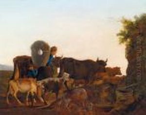 Ritorno Dal Pascolo by Johann Michael Neder