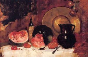 Still Life with Watermelon by Frank Duveneck