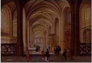Interior Of A Church With Figures