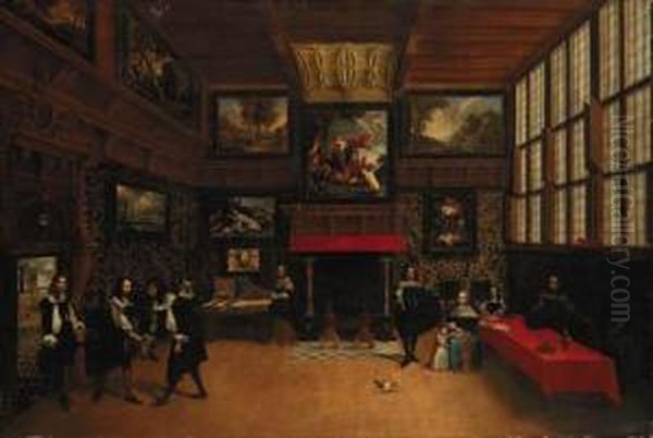 The Neercamer Of A Town House Near The Wharf At Antwerp With Ayoung Gentleman - view 1