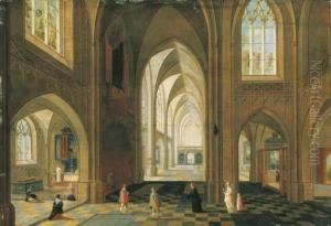 The Interior Of A Gothic Cathedral