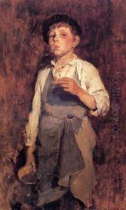 He Lives by His Wits I by Frank Duveneck