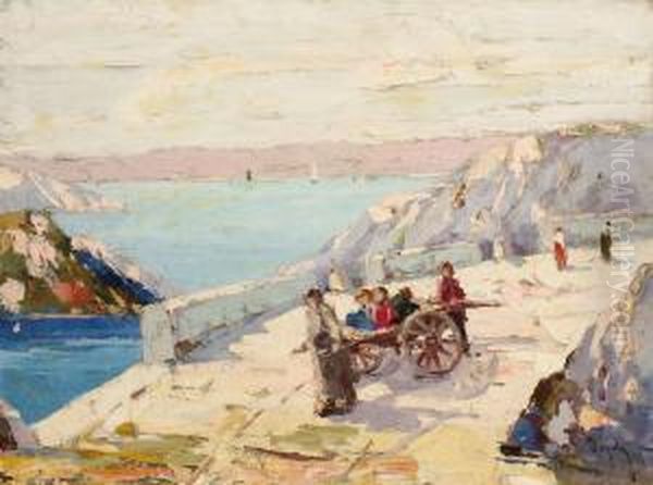 Children Playing On A Bridge On The Capri Island - view 1