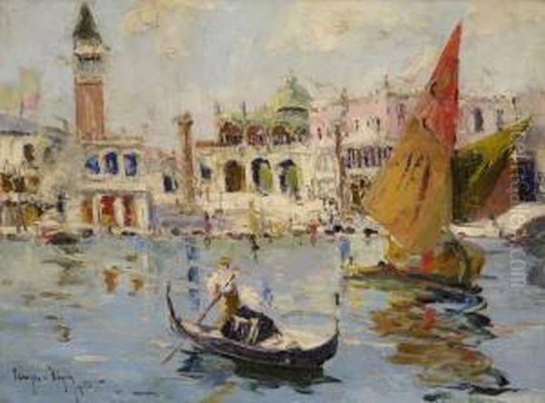 Venedig - Blick Vom Bacino Auf Die Piazzetta - view 1