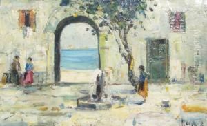 Interior Courtyard by Rudolf Negely