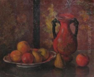 Stil Life With Fruit And Vase by Grigore Negosanu