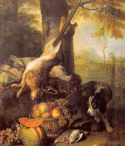 Still-Life with Dead Hare and Fruit 1711 by Alexandre-Francois Desportes