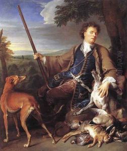 Self-Portrait as a Huntsman 1699 by Alexandre-Francois Desportes