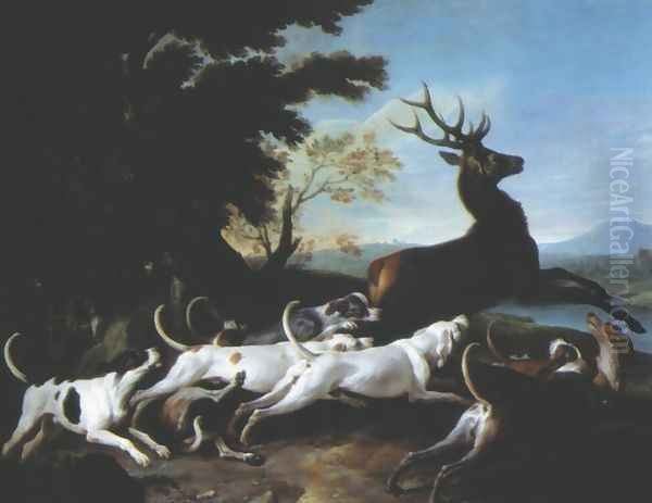 Stag Driven from Cover - view 1