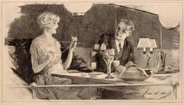 A Young Couple In A Restaurant - view 1