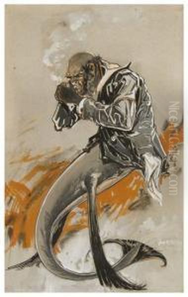 Soon The Sailor Was Puffing The Smoke From His Pipe In Great Contentment - view 1