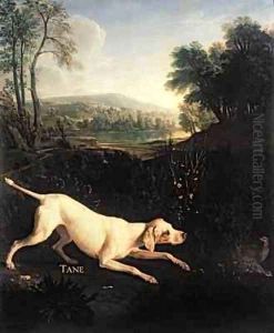 Louis XIVs Dog Tane by Alexandre-Francois Desportes