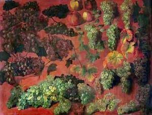 Still Life with Bunches of Grapes by Alexandre-Francois Desportes