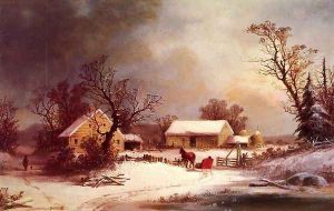 Winter-time on the Farm by George Henry Durrie