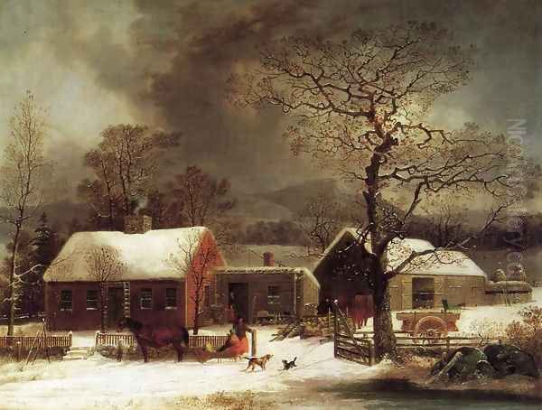 Winter Scene in New Haven - view 1