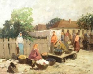 Street Vendors by Gyula Gyertyanyi Nemeth