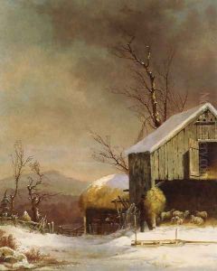 Feeding the Sheep by George Henry Durrie