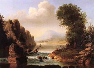 Fishing by a River by George Henry Durrie