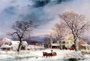 The Half-Way House by George Henry Durrie