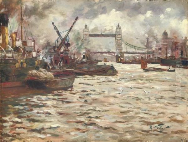 Tower Bridge From The Thames, London - view 1