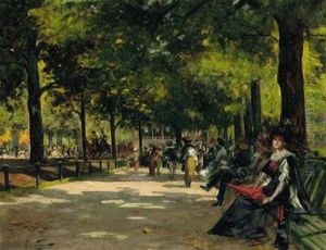 A Pair Of Paintings Of Rotten Row, Hyde Park, London